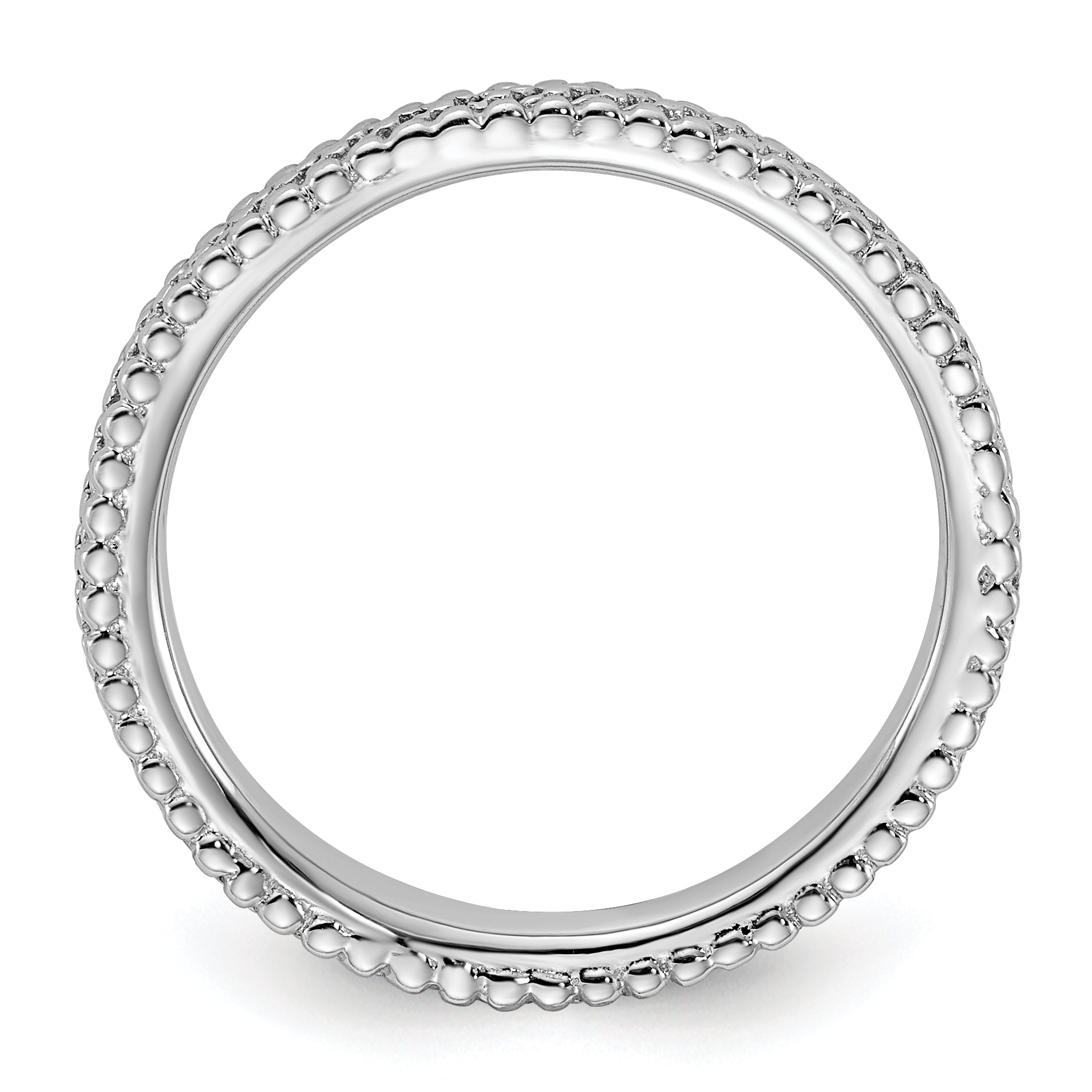 Sterling Silver Stackable Expressions Rhodium Ring Secondary image