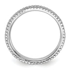 Sterling Silver Stackable Expressions Rhodium Ring