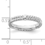 Sterling Silver Stackable Expressions Rhodium Ring