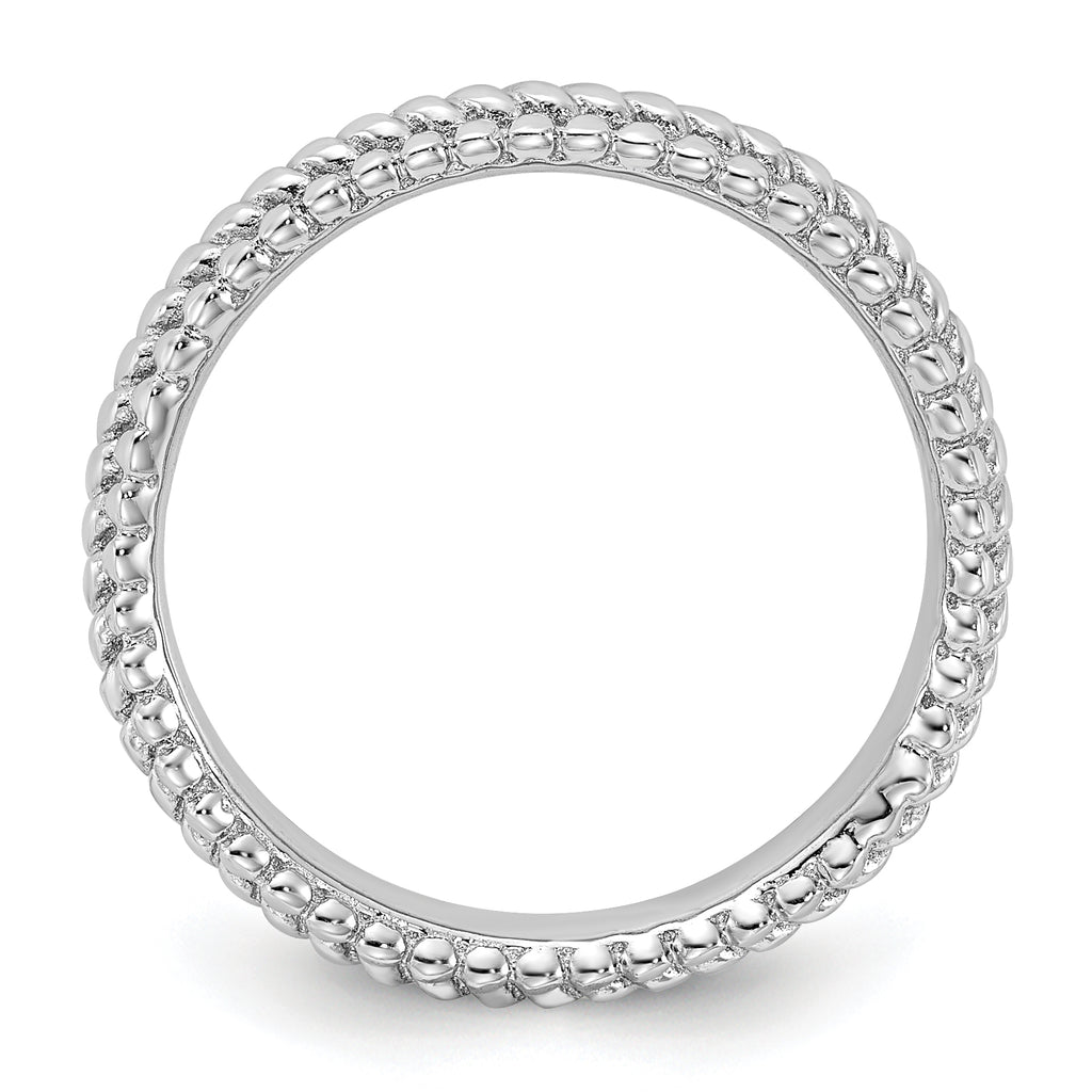 Sterling Silver Stackable Expressions Rhodium Ring