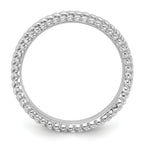 Sterling Silver Stackable Expressions Rhodium Ring