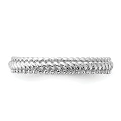 Sterling Silver Stackable Expressions Rhodium Ring