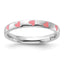 Sterling Silver Stackable Expressions Pink Enameled Ring