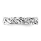 Sterling Silver Stackable Expressions Carved Band Ring