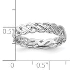 Sterling Silver Stackable Expressions Carved Band Ring