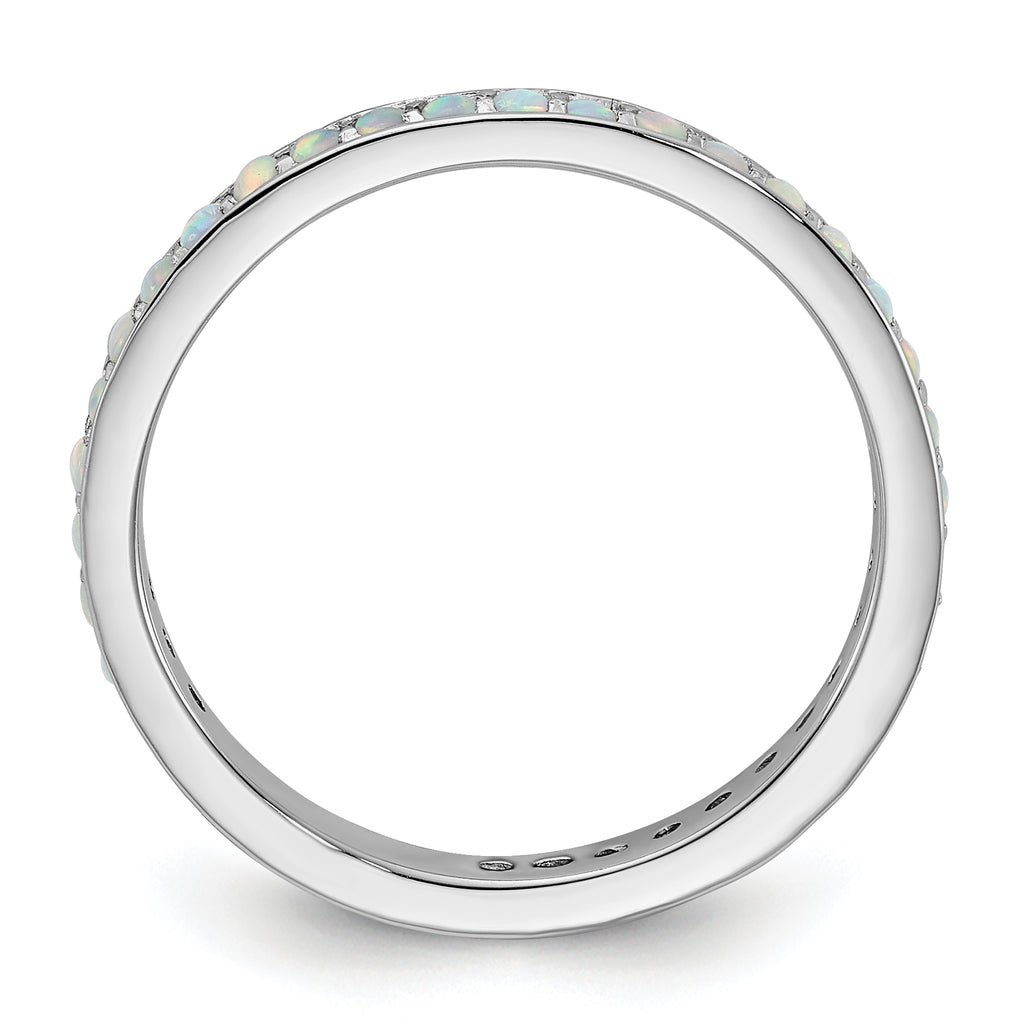 Sterling Silver Stackable Expressions Created Opal Ring