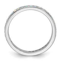 Sterling Silver Stackable Expressions Created Opal Ring