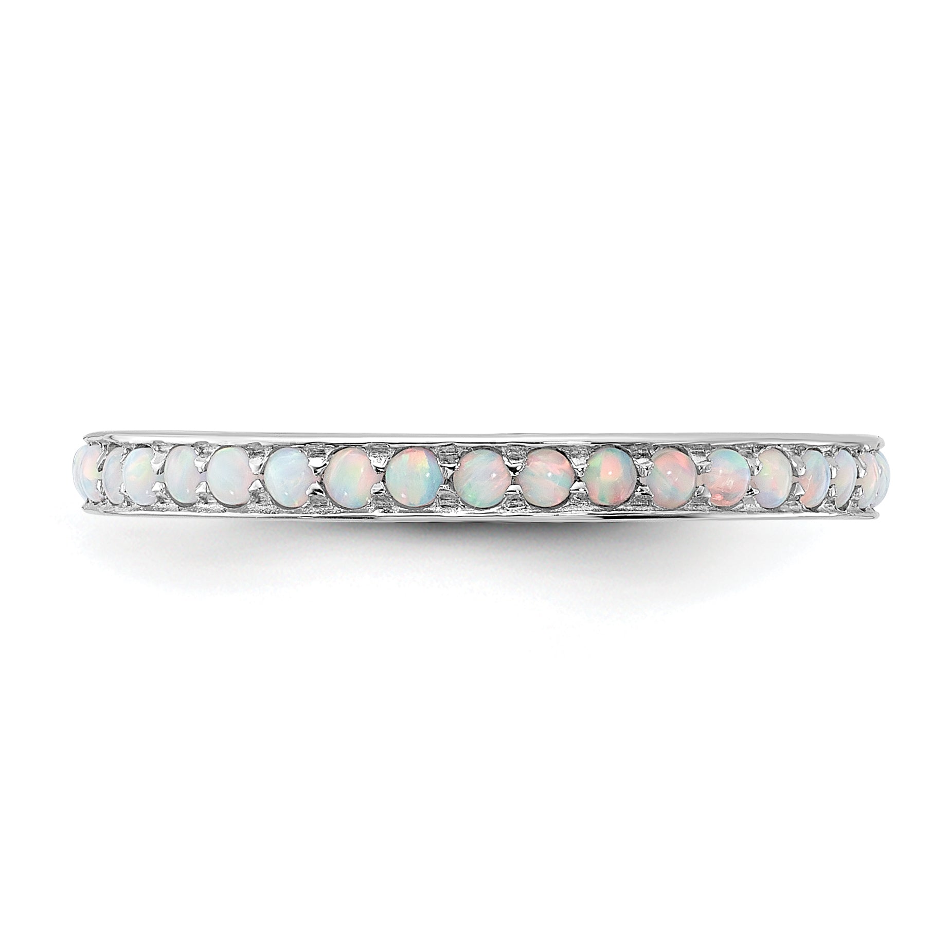 Sterling Silver Stackable Expressions Created Opal Ring