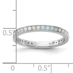 Sterling Silver Stackable Expressions Created Opal Ring