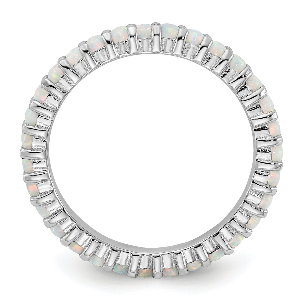 Sterling Silver Stackable Expressions Created Opal Ring