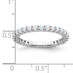 Sterling Silver Stackable Expressions Created Opal Ring