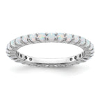 Sterling Silver Stackable Expressions Created Opal Ring