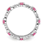 Sterling Silver Stackable Expressions Created Pink Sapphire Ring