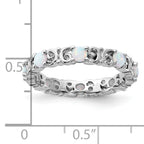 Sterling Silver Stackable Expressions Created Opal Ring