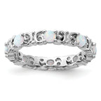 Sterling Silver Stackable Expressions Created Opal Ring