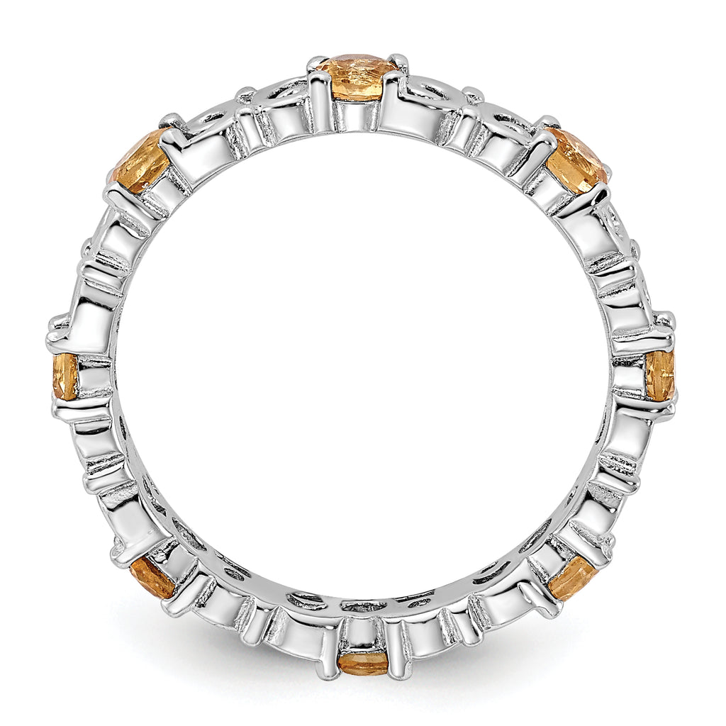 Sterling Silver Stackable Expressions Citrine Ring
