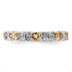 Sterling Silver Stackable Expressions Citrine Ring