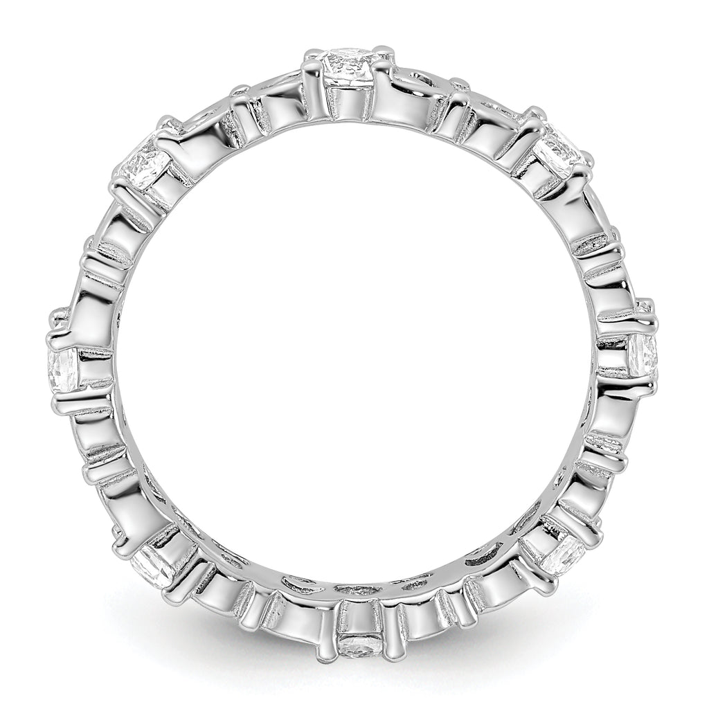 Sterling Silver Stackable Expressions Created White Sapphire Ring