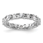 Sterling Silver Stackable Expressions Created White Sapphire Ring