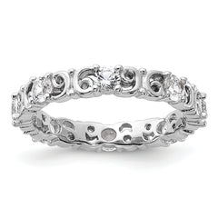 Sterling Silver Stackable Expressions Created White Sapphire Ring