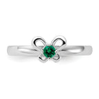 Sterling Silver Stackable Expressions Created Emerald Ring