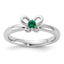 Sterling Silver Stackable Expressions Created Emerald Ring