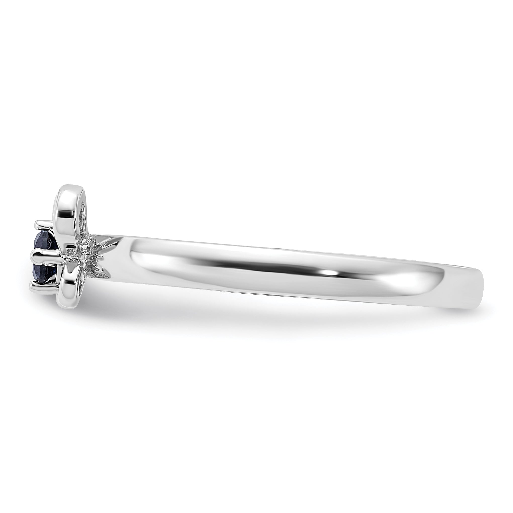 Sterling Silver Stackable Expressions Created Sapphire Ring