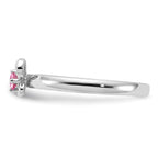 Sterling Silver Stackable Expressions Created Pink Sapphire Ring