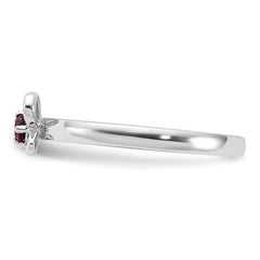 Sterling Silver Stackable Expressions Created Ruby Ring