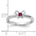 Sterling Silver Stackable Expressions Created Ruby Ring