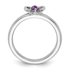 Sterling Silver Stackable Expressions Amethyst Ring