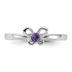 Sterling Silver Stackable Expressions Amethyst Ring