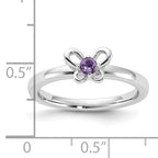 Sterling Silver Stackable Expressions Amethyst Ring