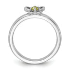 Sterling Silver Stackable Expressions Peridot Ring