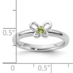 Sterling Silver Stackable Expressions Peridot Ring