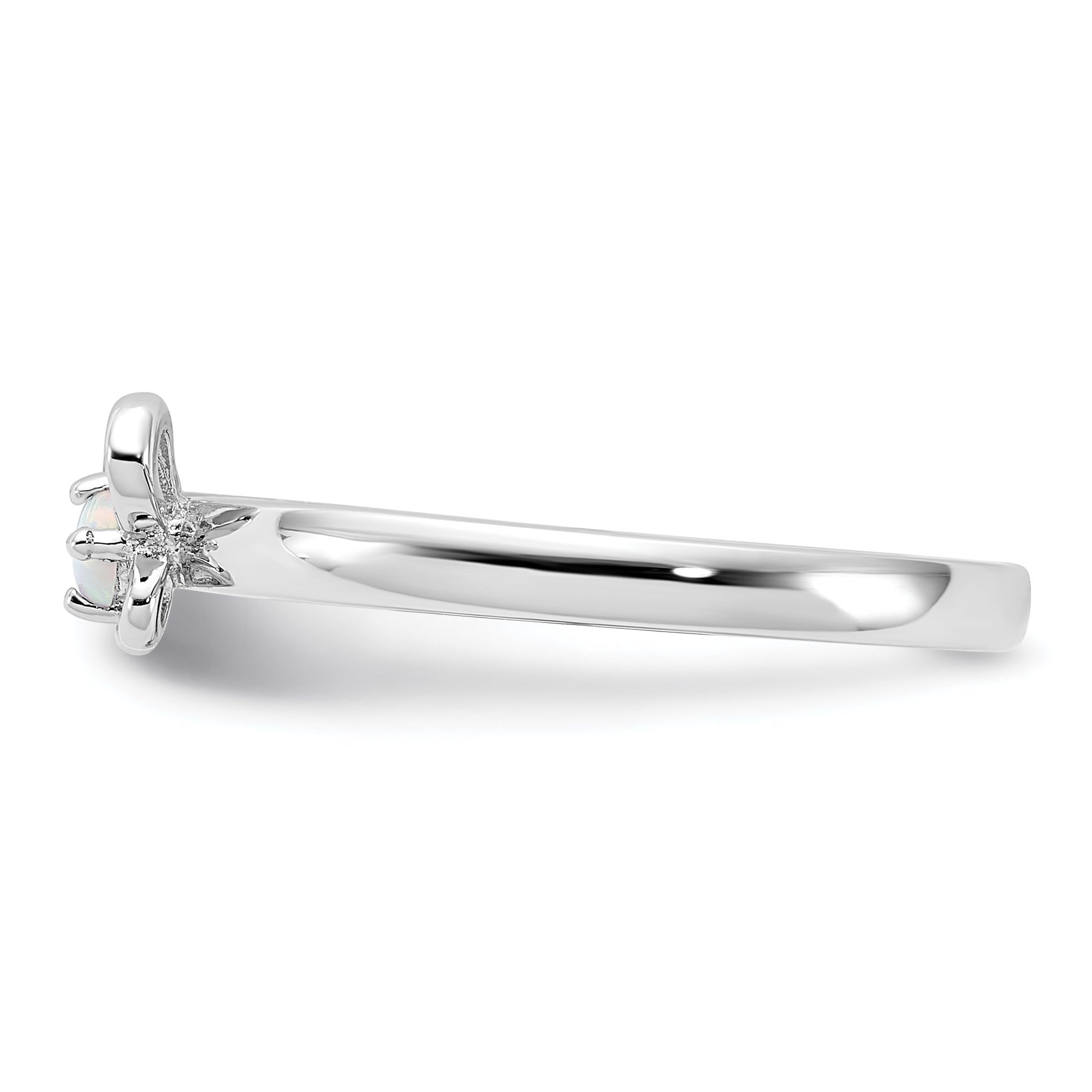 Sterling Silver Stackable Expressions Created Opal Ring