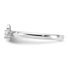 Sterling Silver Stackable Expressions Created Opal Ring