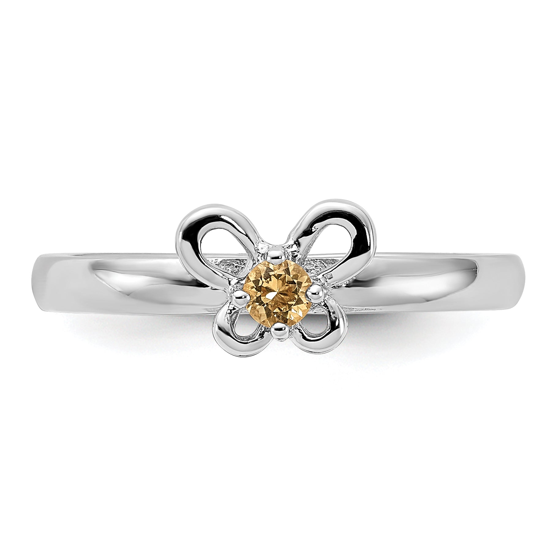 Sterling Silver Stackable Expressions Citrine Ring