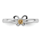Sterling Silver Stackable Expressions Citrine Ring