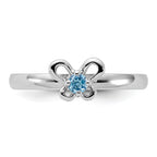 Sterling Silver Stackable Expressions Blue Topaz Ring