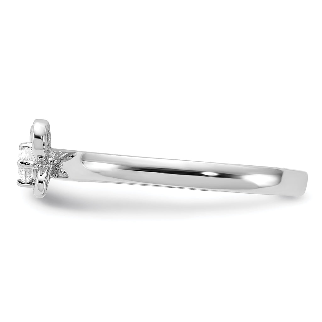 Sterling Silver Stackable Expressions Created White Sapphire Ring