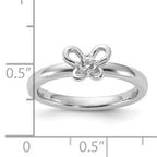 Sterling Silver Stackable Expressions Created White Sapphire Ring