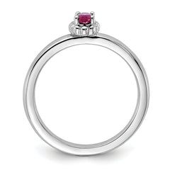 Sterling Silver Stackable Expressions Created Ruby Ring