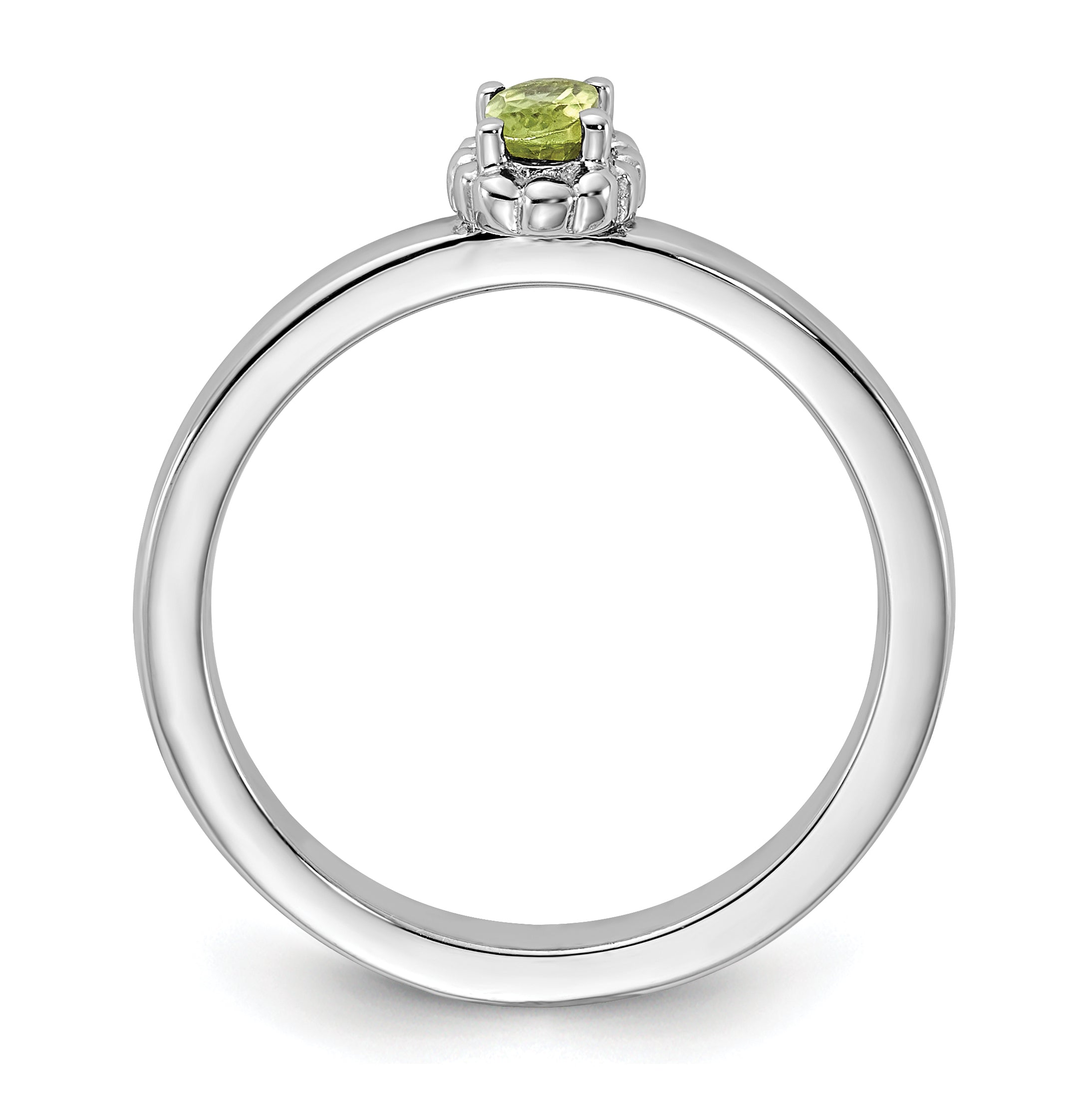 Sterling Silver Stackable Expressions Peridot Ring Secondary image