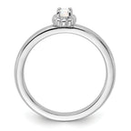 Sterling Silver Stackable Expressions Created Opal Ring