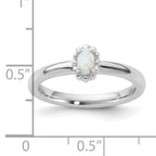 Sterling Silver Stackable Expressions Created Opal Ring