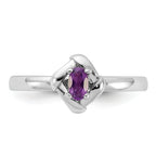 Sterling Silver Stackable Expressions Amethyst Ring