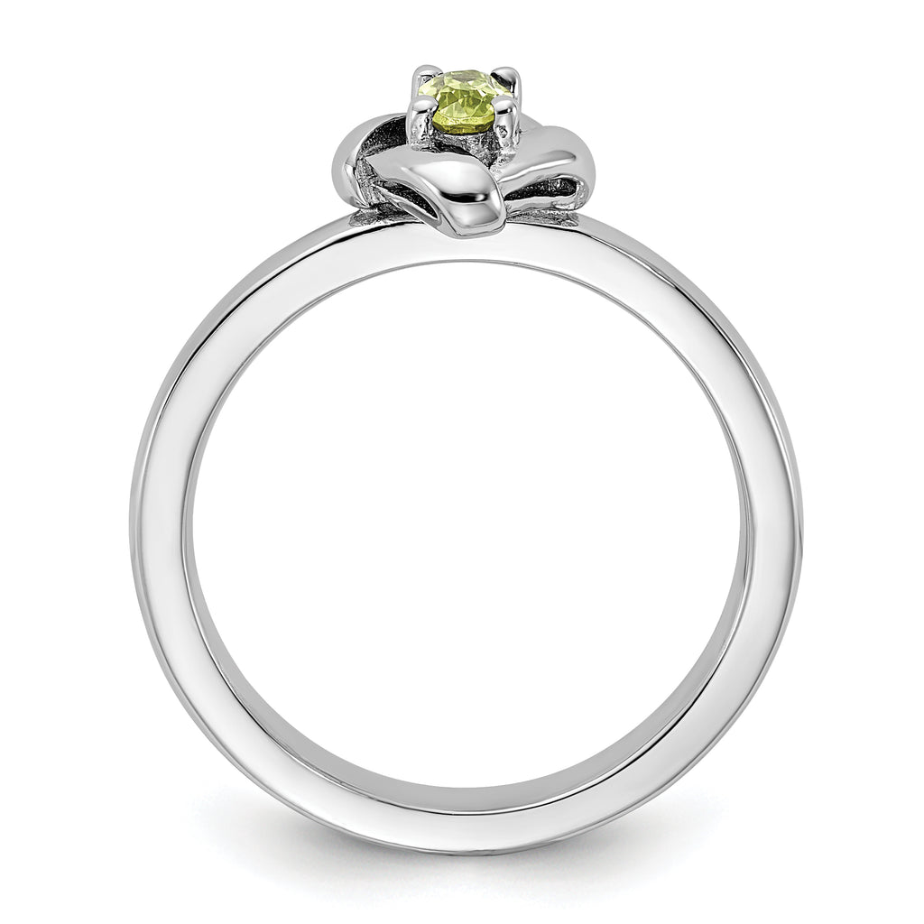 Sterling Silver Stackable Expressions Peridot Ring