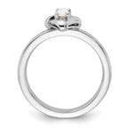 Sterling Silver Stackable Expressions Created Opal Ring