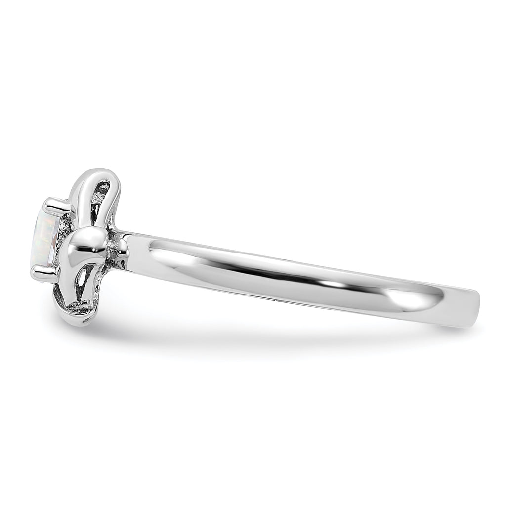Sterling Silver Stackable Expressions Created Opal Ring
